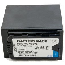Аккумулятор ExtraDigital  Panasonic VW-VBD78, Li-ion, 7.4V, 7800mAh